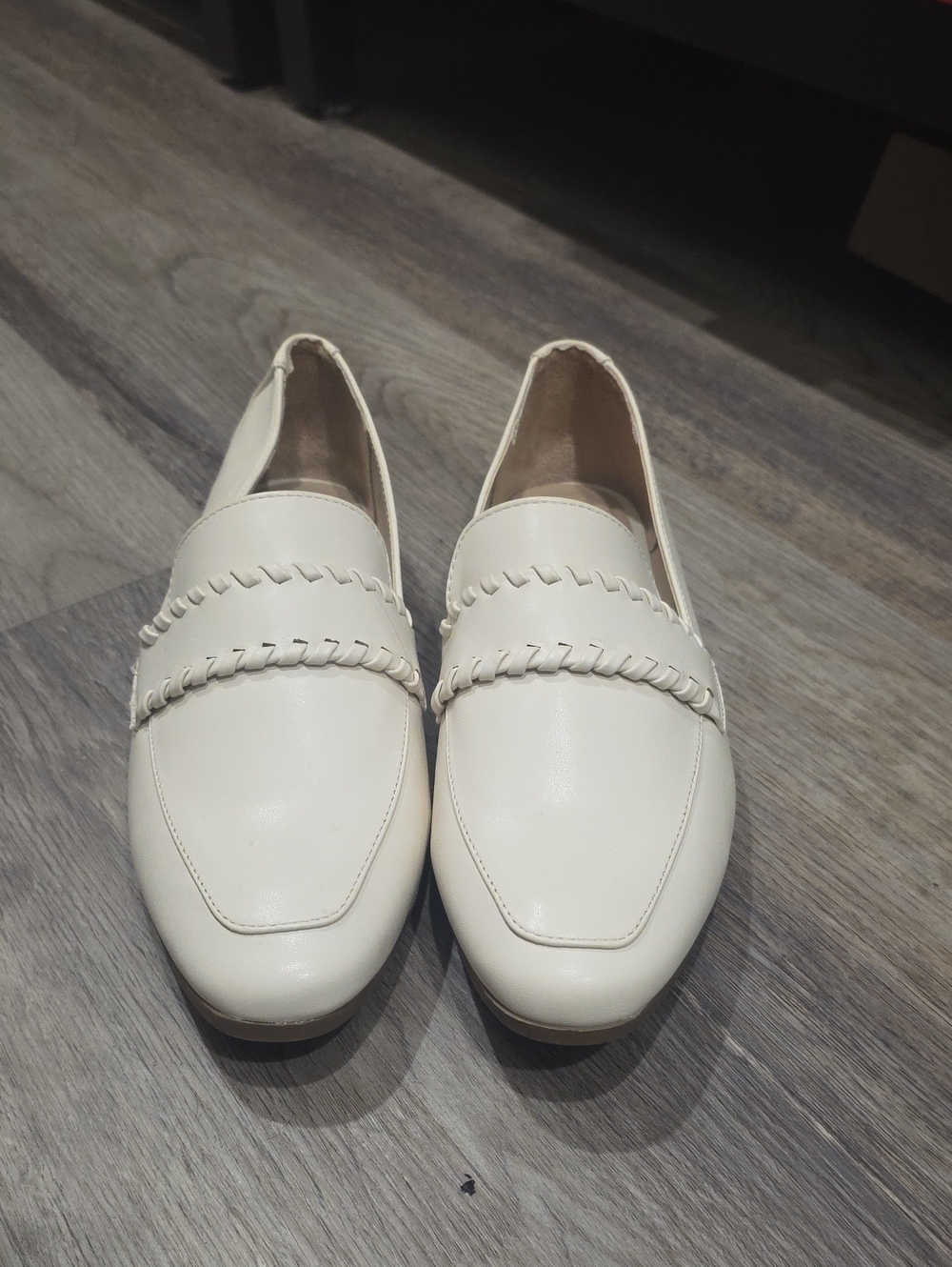 Primark Cream Braided Strap Slip-On Loafers